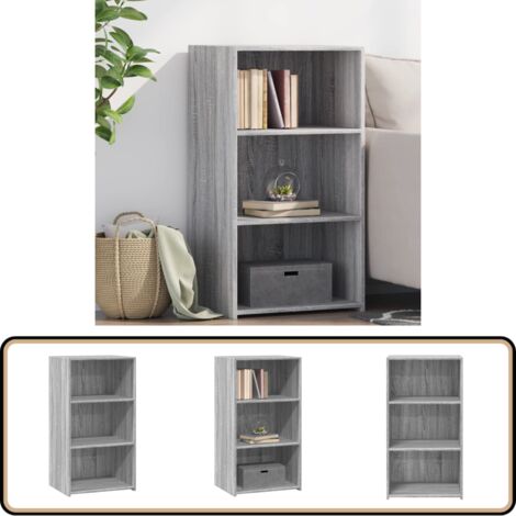 Sideboard Grau Sonoma 50x41x93 cm Holzwerkstoff - Schreibtisch - Wohnzimmer Dekoration - Regal - Sideboard - Grau Sideboard (1/5)