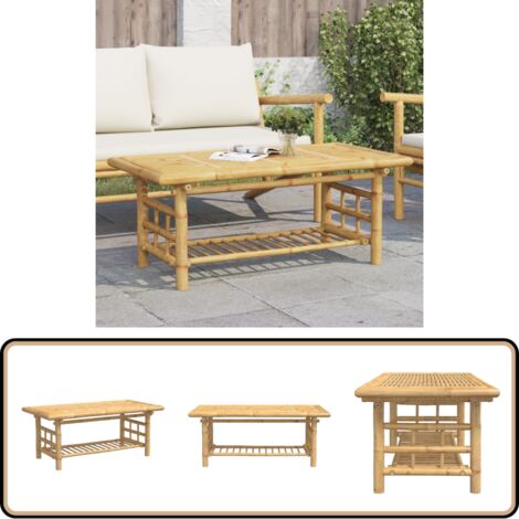 Couchtisch 110x55x45 cm Bambus - Bambus Couchtisch - Beistelltisch -  Wohnzimmertisch - Esszimmertisch - Sofa Tisch