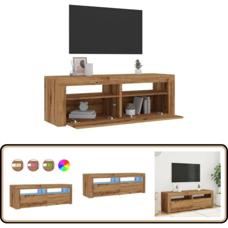 vidaXL TV-Schrank mit LED Artisan-Eiche 120x35x40 cm Holzwerkstoff (1/5)