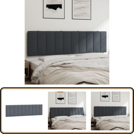 VidaXL LED Kopfteil Dunkelgrau 144x5x78/88 Cm