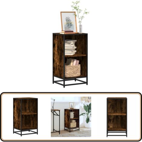 VidaXL Bücherregal 40x30x118cm Industrie-Stil - Höhenverstellbar Eiche Optik