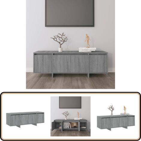 TV-Schrank Grau Sonoma 120x30x40,5 cm Holzwerkstoff - TV-Schrank - Lowboard - Holzmöbel - Grau - Sonoma (1/5)