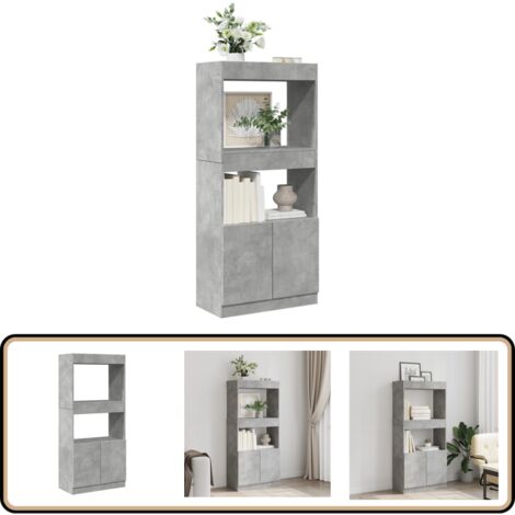 VidaXL Highboard Betongrau - Sideboard Mit Stauraum Fürs Wohnzimmer