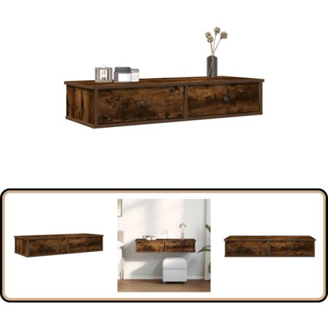 Etagère murale vidaXL Wandschap met lades 60x26x18,5 cm bewerkt hout