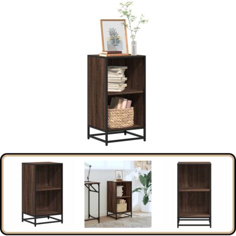 VidaXL Highboard, Highboard Schwarz Eichen-Optik 50x35x180 Cm Holzwerkstoff, Hochkommode
