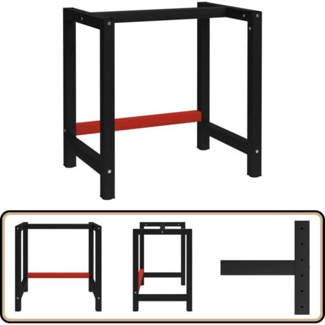 Homgoday Werkbank-Gestell Metall - 150x57x79cm - Stabile Werkbank Für Garage & Hobbykeller
