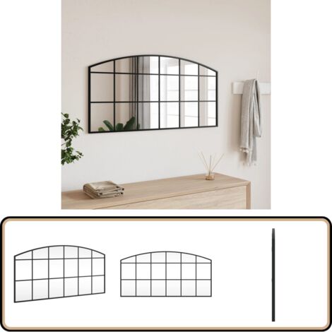 TETOTE Badezimmerspiegel Schwarz - 61x91,4 Cm, Abgeschrägter Rahmen, Gehärtetes Sicherheitsglas