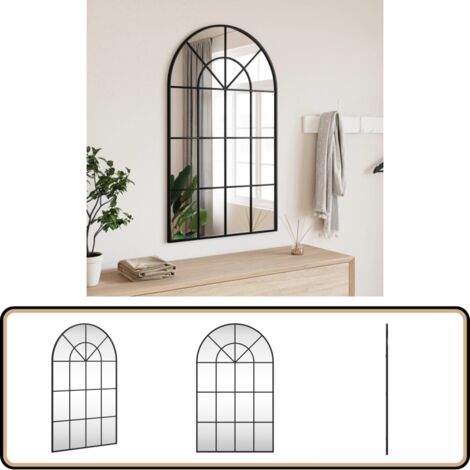 WANDStyle Vintage Wandspiegel 57x77cm - Landhausstil Schwarz Made In Germany