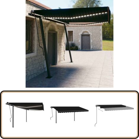 VEVOR Gelenkarmmarkise Manuell – 240x300 Cm, Polyester 280g, UV80+, Wasserdicht, Für Terrasse & Garten