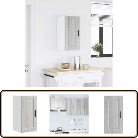 VidaXL Küchen-Hängeschrank Porto Grau - 60x60x31 Cm Holzwerkstoff