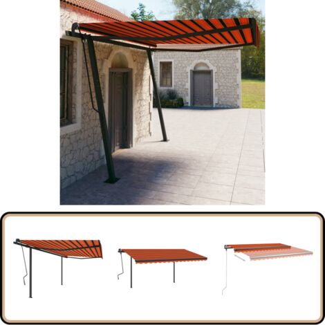 Manuelle Einziehbare Markise 500x300cm - Perfekter Sonnenschutz Für Terrasse & Garten