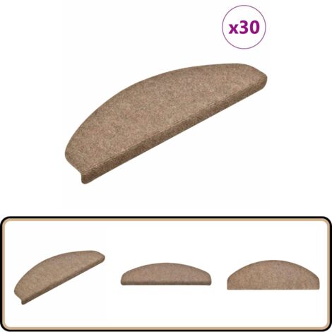 Homgoday Stufenmatten Selbstklebend 5er Set - Braun 65x21cm Halbrund