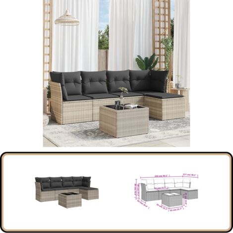 Willood Sofagarnitur 2-tlg. Hellgrau - Modernes Stoffsofa Mit Kissen Fürs Wohnzimmer