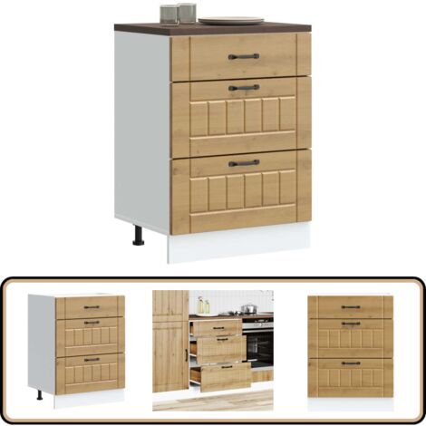 VidaXL Küchen Eckunterschrank Porto 75,5x75,5cm - Artisan Eiche Holzwerkstoff