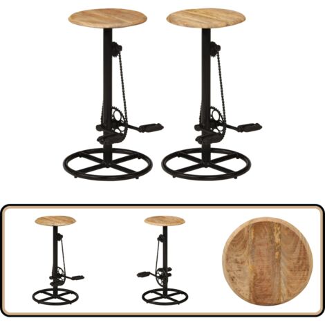 Tectake Barhocker 2er Set Barhocker, Ndustral Style, Solde Und