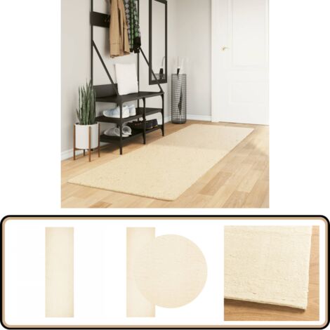 Runder Teppich Blätter Herbstfarben - Flauschig & Anti-Rutsch 150 Cm