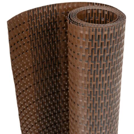 BalkonSichtschutz Braun und Schwarz 300x90 cm Poly Rattan Balkon