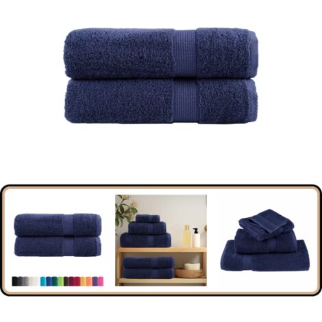 Duschtücher FROGN 2 Stk. Marineblau 70x140 cm 360 g/m²