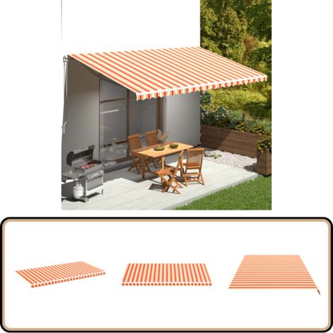 Baziroo Markisenbespannung Creme - Ersatzstoff Für Ausfahrbare Markisen 280x245 Cm