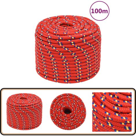 Corderie Italiane Schiffsseil – 6 Mm, 100 M, Weiß Mit Blauen Akzenten, Aus Polyester