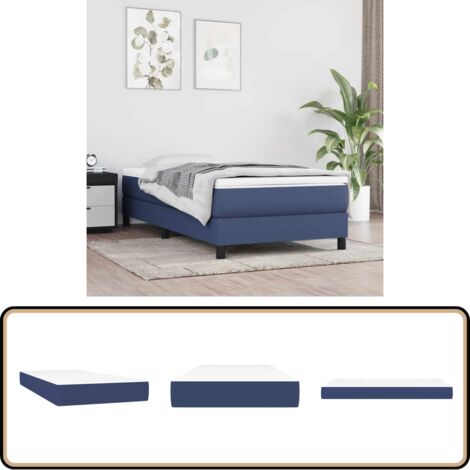 vidaXL Taschenfederkernmatratze für Kinder Blau 80x160 cm Stoff (1/5)