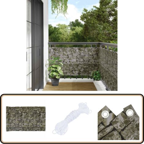 Balkon Sichtschutz 0,85x8m - Wasserdichte Polyester Abdeckung Mit UV Schutz