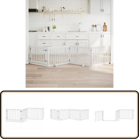 VidaXL Hundetor Faltbar – 3-teilig, Massivholz Tanne, 80x90 Cm, Für Wohnzimmer, Küche & Treppe