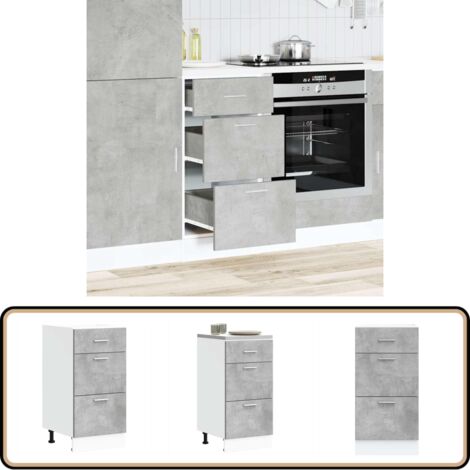 VidaXL Küchenunterschrank Lyon 40x46x81,5 Cm – Grau Sonoma Mit Verstellbaren Füßen