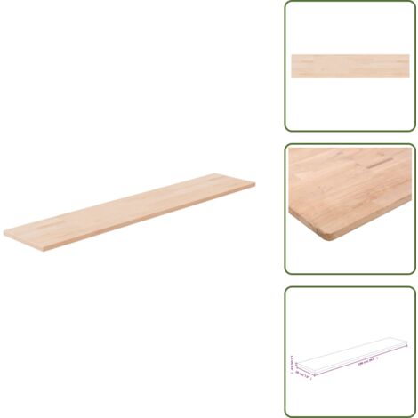 VidaXL Regal Regalboden 80x20x1,5 Cm Unbehandeltes Massivholz Eiche