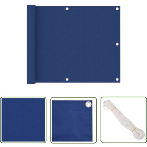 ZQXFZ Balkon Sichtschutz 80x100cm - Wasserdichter Oxford-Stoff In Königsblau - Einfache Montage Ohne Bohren