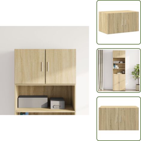 The Living Store Wandschrank Sonoma-Eiche 70x42,5x40 cm Holzwerkstoff - Wandregal - Hängeschrank - Regal - Stauraum - Dekoration (1/5)