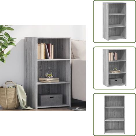 The Living Store Sideboard Grau Sonoma 50x41x93 cm Holzwerkstoff - Schreibtisch - Wohnzimmer Dekoration - Regal - Sideboard - Grau Sideboard (1/5)