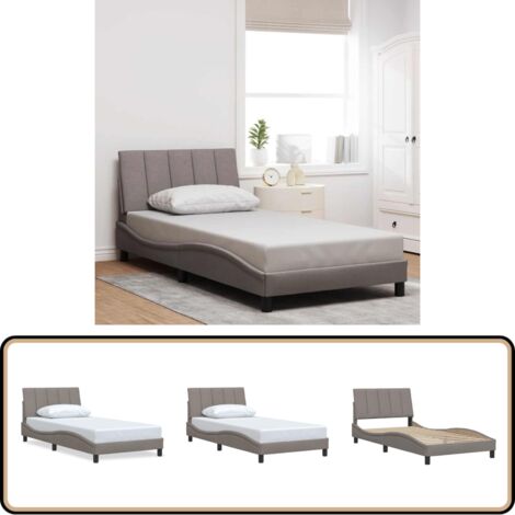 VidaXL Eckbett Mit Verstellbarem Kopfteil - Modernes Bettgestell Schwarz 104x204cm