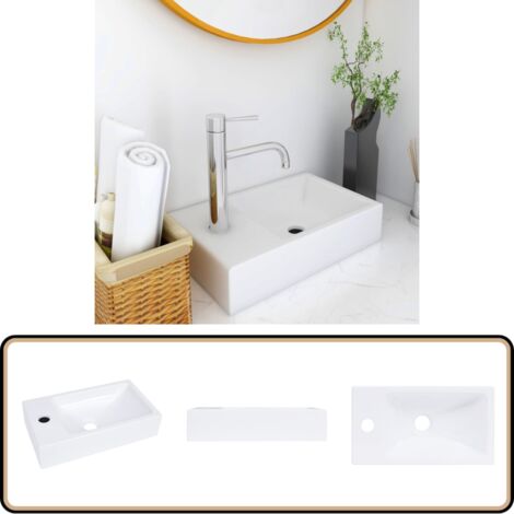 RV Runde Schiffsspüle Acryl Weiß - 375x130mm Waschbecken Für Wohnmobile & Yachten