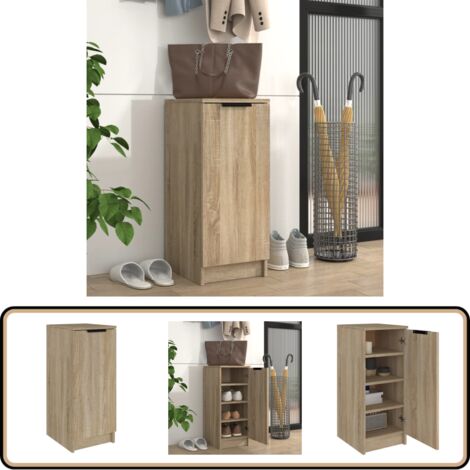Schuhschrank Sonoma-Eiche 30x35x70 cm Holzwerkstoff - Schuhschrank - Holzwerkstoff - Sonoma-Eiche - Garderobe - Aufbewahrung (1/5)