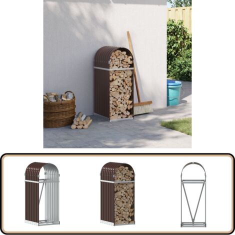ACAGALA Kaminholzunterstand Metall - 234x45x100cm Brennholzregal Grün