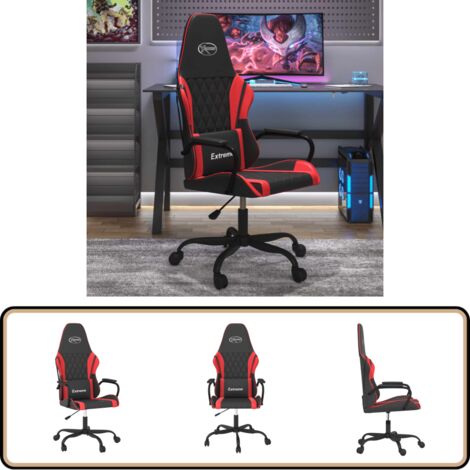 Gaming-Stuhl mit Massagefunktion Schwarz und Rot Kunstleder - Gaming Stuhl - Gamer Chair - PC Stuhl - Schreibtischstuhl - Ergonomischer Stuhl (1/5)