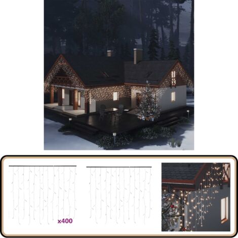 6M/10M LED Eiszapfen Lichterkette - 120-800 LEDs, Warm/kühl/blau, Wasserfest Mit Timer