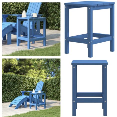VidaXL Tavolino Adirondack Blu Acqua Per Giardino E Terrazza - HDPE 38x38x46 Cm - Resistente Alle Intemperie - 2