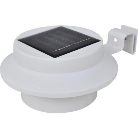 Solar-Außenleuchten für Zaun 12 Stk. LED Weiß - LED-Gartenleuchte - Solarleuchte - Außenscheinwerfer - Outdoor-Beleuchtung - Weisse Gartenlampe