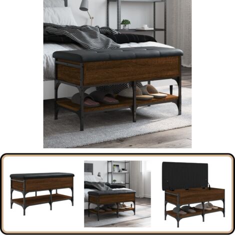 VidaXL Sitzbank Mit Stauraum - Artisan-Eiche, 82x42x45 Cm