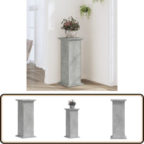 Pflanzenständer Aus Holzwerkstoff – 33x33x80 Cm, Schwarz, Platzsparend & Langlebig