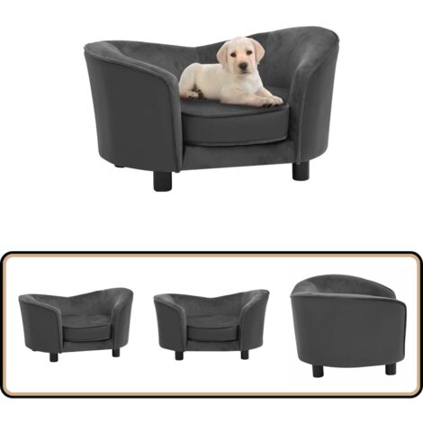 Hundesofa Grau 80x50x40 Cm Kunstleder Produktbild-Vorschau 14