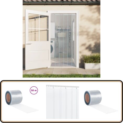 PVC Streifenvorhang 400x4mm mit Klemme (L=3m PVC Streifenvorhang 400x4mm mit Klemme (L=3m