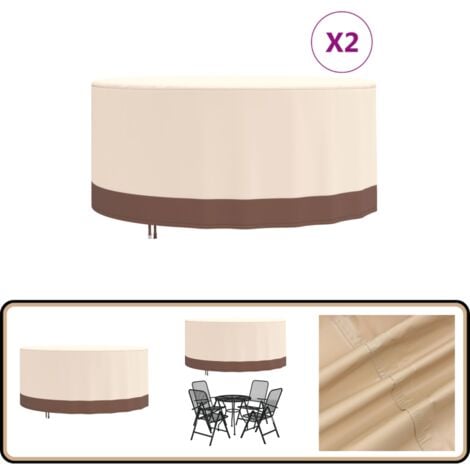 Ovaler Terrassentisch-Schutz - 210D Oxford Wasserdicht Mit Kordelzug - Für Gartenmöbel