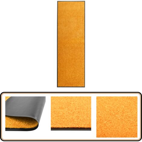 Fußmatte Waschbar Orange 60x180 cm - Innenfußmatte - Outdoor-Matte - Türmatte - Anti-Rutschmatte - Waschebene (1/5)