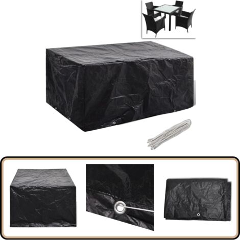 HOMIUSE Gartenmöbel-Abdeckung 135x135x90 Cm – Wasserdicht, UV-beständig Mit 8 Ösen