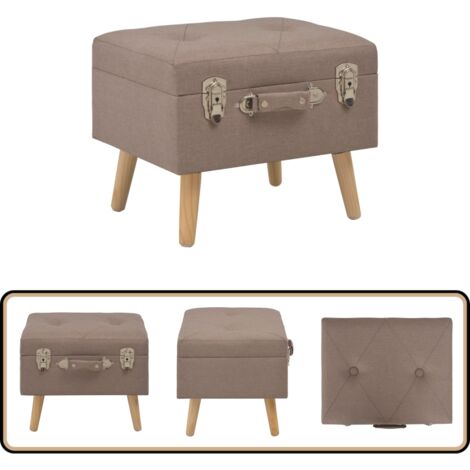 JSMY Groß Luxus Rund Samt Hocker Mit Deckel Zylinderförmiger Sitzhocker Lagerraum Polsterhocker Mit Holzlbasis Aufbewahrungsbox Pouf Für Familie Weihnachten Geschenk Schlafzimmer(Beige Kreuzknopf