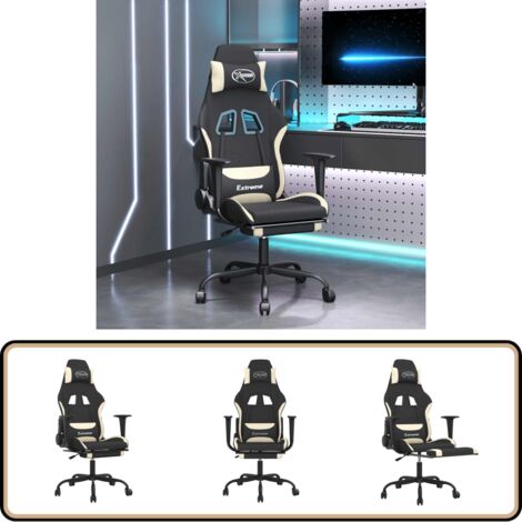 Gaming Stuhl Mit Massagefunktion ALFORDSON Gaming Stuhl – Mit 2-Punkt- Massage & Fußstütze, Blau/schwarz, Bis 180 Kg Gaming Stuhl 150 Kg Belastbarkeit