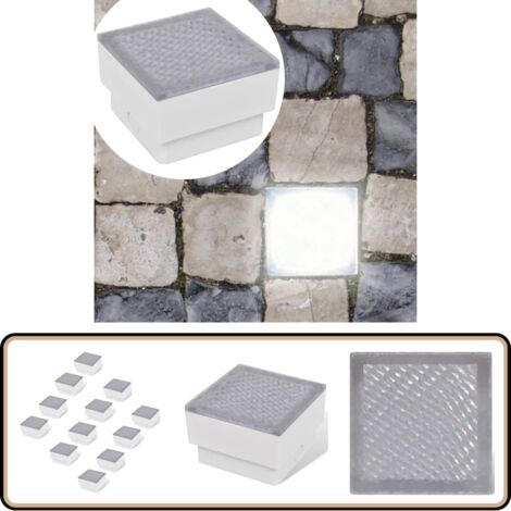 LED Bodeneinbaustrahler Außen 12 Stk. 100x100x68 mm - LED Bodeneinbaustrahler - Outdoor Beleuchtung - Gartenbeleuchtung - Warmweiße Beleuchtung - IP67 Schutzart (1/5)